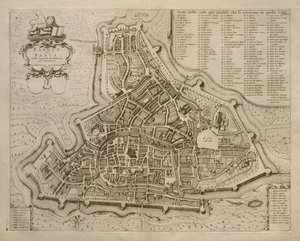 Mapa de Pádua, de &39;Cidades de Veneto&39;, 1704, publicado por Pierre Mortier em Amsterdã